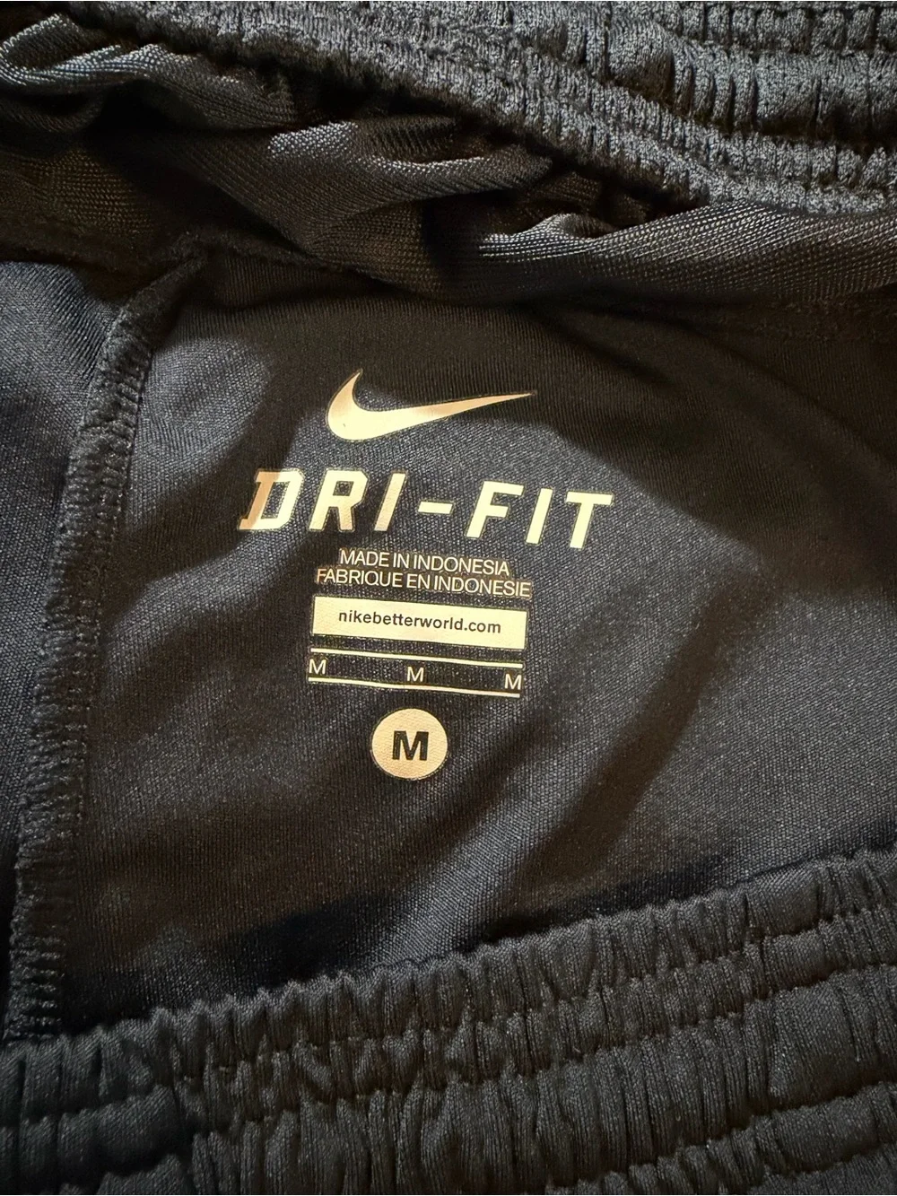 Nike Navy Athletic Shorts with White Swoosh